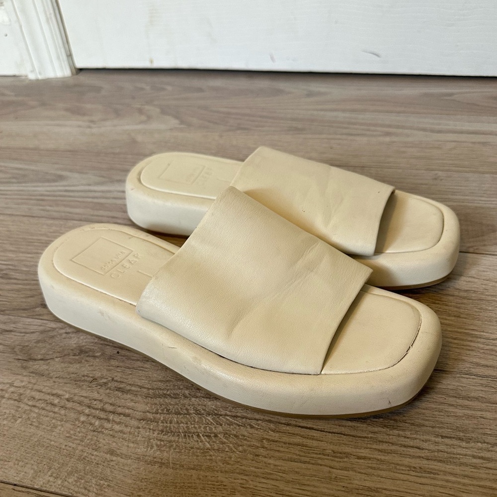Dolce Vita Clear Cream Slides